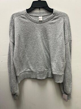 K-231 Auden Women's Size Small Cozy Gray Pullover Sweatshirt Textured Fleece